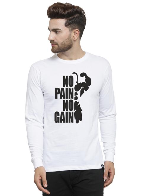 white chest print t-shirt - 17267518 - Very Small Image - 1