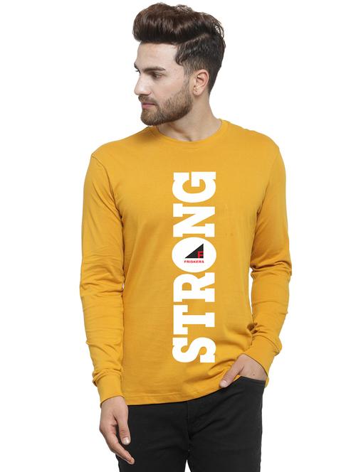mustard front print t-shirt - 17267520 - Very Small Image - 1
