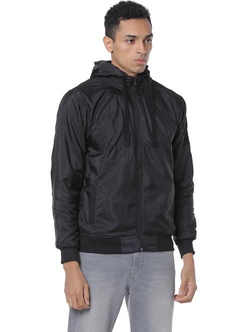 black solid casual jacket - 17267591 - Very Small Image - 1