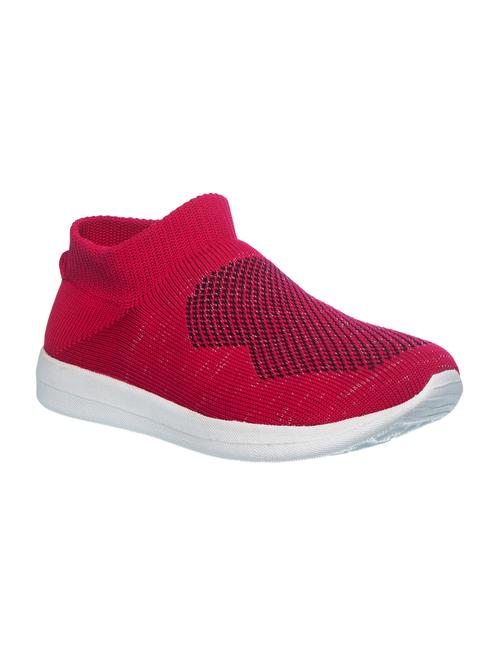 unisex red slip on solid sports shoe - 17268650 - Very Small Image - 1