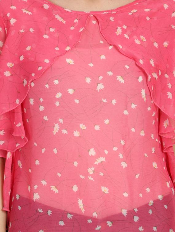 women's layered round neck top - 17269036 - Zoom Image - 4