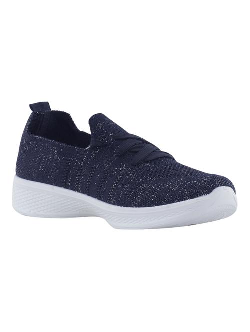 navy fabric laceup sports shoes - 17270447 - Very Small Image - 1