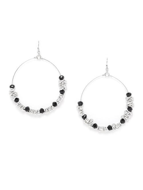 silver metal drop earring - 17271371 - Very Small Image - 1