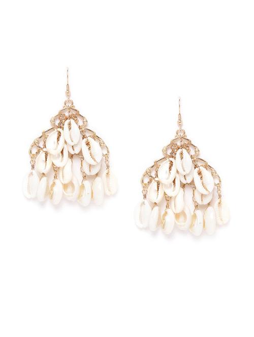 white metal drop earring - 17271379 - Very Small Image - 1