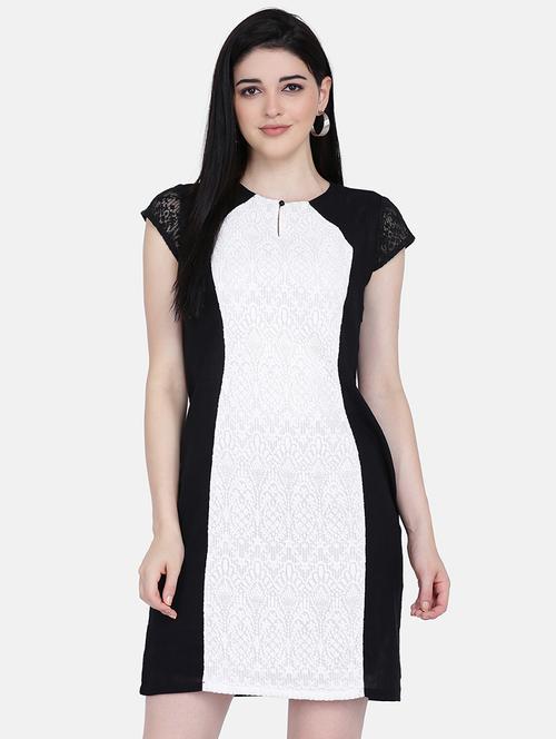 color block lace sheath dress - 17272437 - Very Small Image - 1