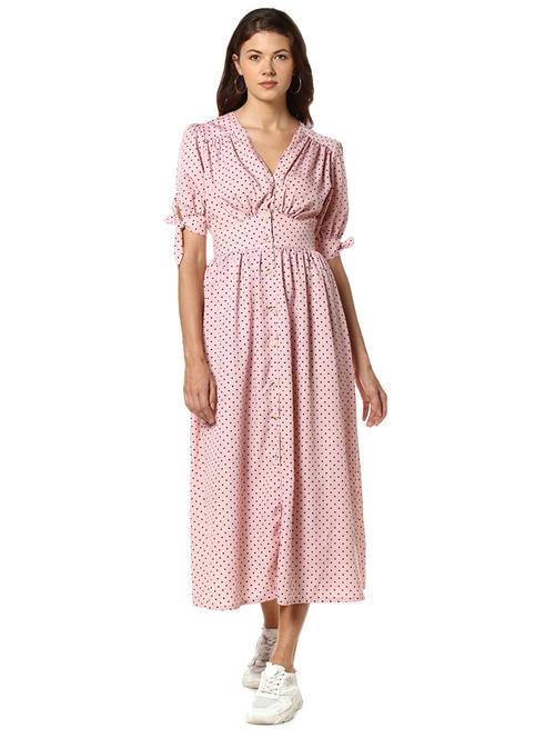 women's fit & flare abstract dress - 17273605 - Very Small Image - 1