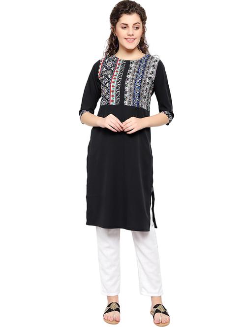 women's straight kurta - 17274287 - Very Small Image - 1