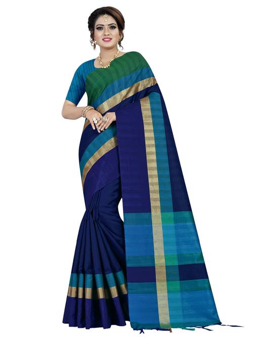 solid bhagalpuri saree with blouse - 17277212 - Very Small Image - 1