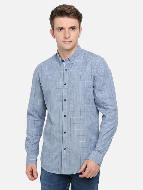 light blue checkered casual shirt - 17277957 - Very Small Image - 1