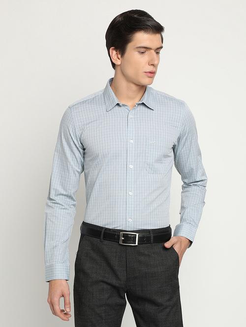 blue checkered formal shirt - 17278083 - Very Small Image - 1
