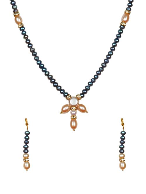 black metal necklaces and earring - 17278095 - Very Small Image - 1