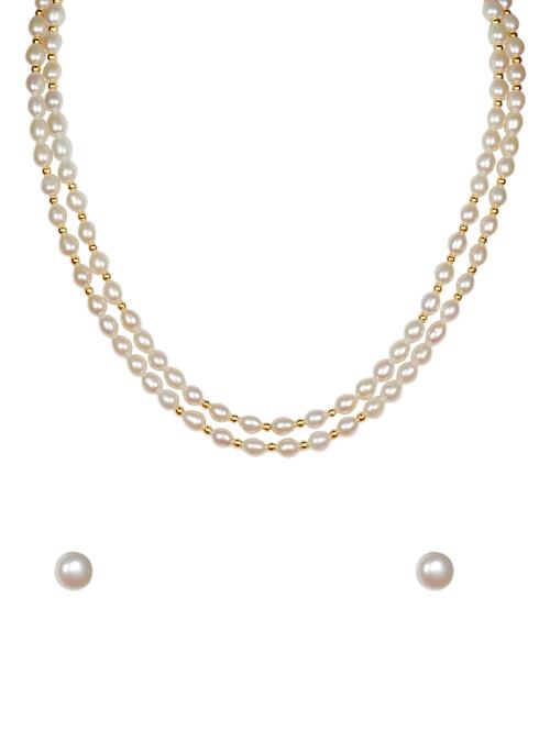 white metal necklaces and earring - 17278096 - Very Small Image - 1