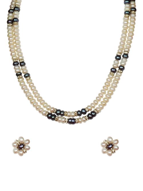 white metal necklaces and earring - 17278098 - Very Small Image - 1