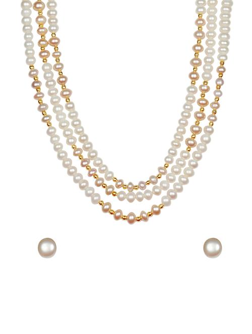 white metal necklaces and earring - 17278100 - Very Small Image - 1