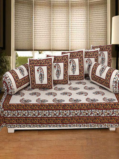  cotton jaipuri print traditional diwan set - 17279732 - Very Small Image - 1