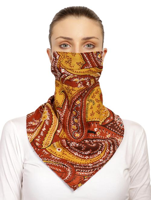 yellow cotton anti-pollution scarf  women mask - 17279843 - Very Small Image - 1