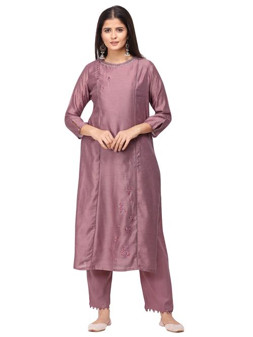 embroidered kurta suit set - 17280542 - Very Small Image - 1
