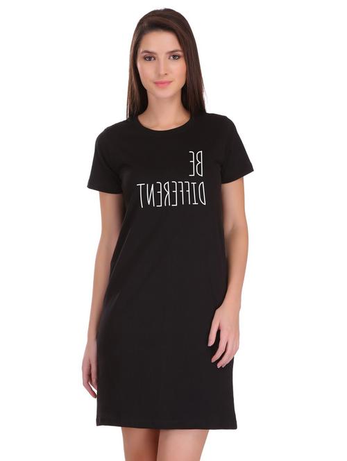 round neck quirky t-shirt dress - 17281112 - Very Small Image - 1