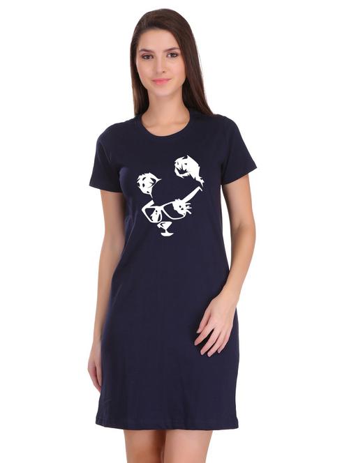 round neck quirky t-shirt dress - 17281128 - Very Small Image - 1