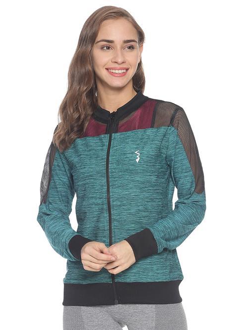 net panel melange jacket  - 17281437 - Very Small Image - 1