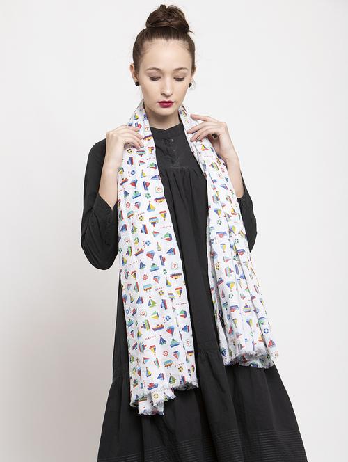 multi colored cotton stole - 17282059 - Very Small Image - 1