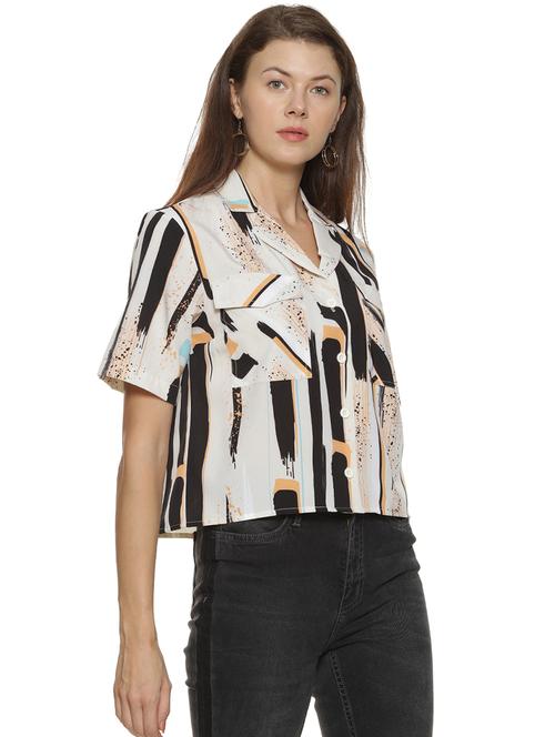 shirt collar abstract crop shirt  - 17284501 - Very Small Image - 1