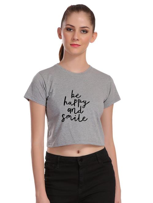 crew neck crop tee - 17285783 - Very Small Image - 1