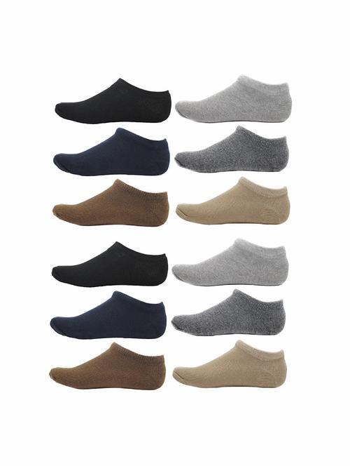 men pack of 12 solid ankle length  sock - 17287430 - Very Small Image - 1
