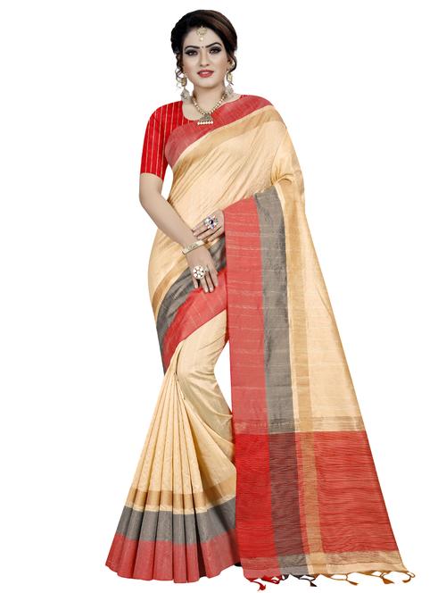 solid bhagalpuri saree with blouse - 17287907 - Very Small Image - 1