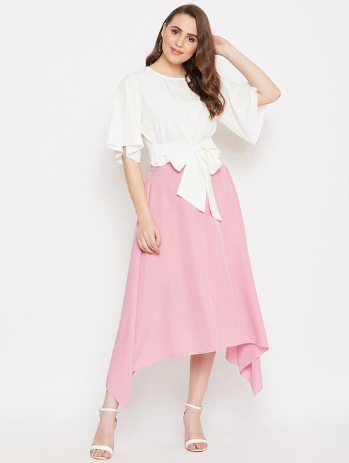 tie front top with asymmetric skirt  - 17289647 - Very Small Image - 1