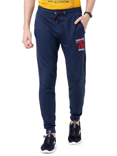 navy blue solid jogger - 17289700 - Very Small Image - 1