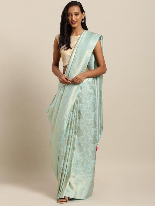 pastel baluchari saree - 17289964 - Very Small Image - 1