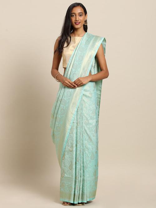 pastel baluchari saree with blouse - 17289968 - Very Small Image - 1