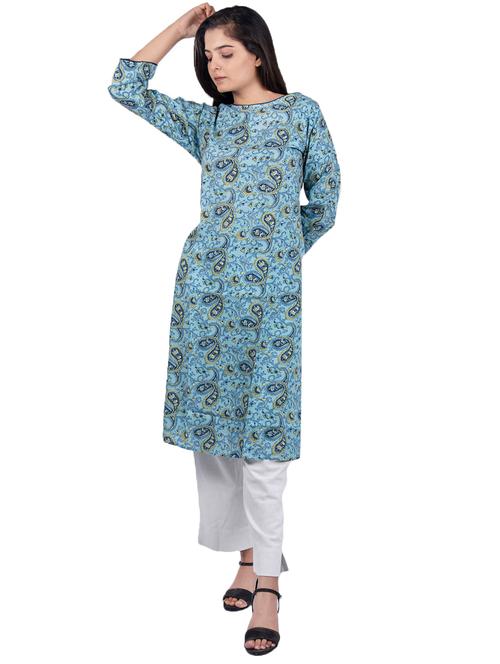 paisley a-line kurta - 17291097 - Very Small Image - 1