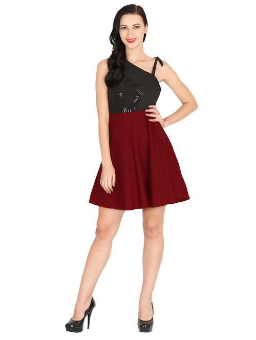 color block skater dress - 17292543 - Very Small Image - 1