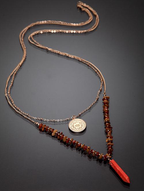 multi colored brass long necklace - 17293145 - Very Small Image - 1