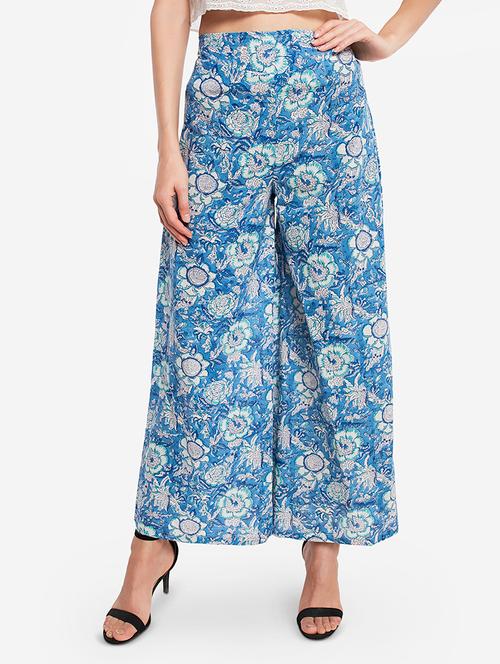 high rise floral palazzo  - 17294036 - Very Small Image - 1