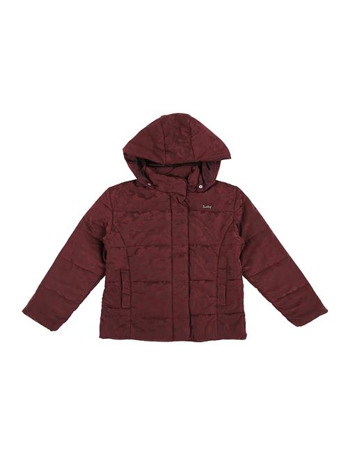 pink polyester regular jackets & coat - 17294386 - Very Small Image - 1