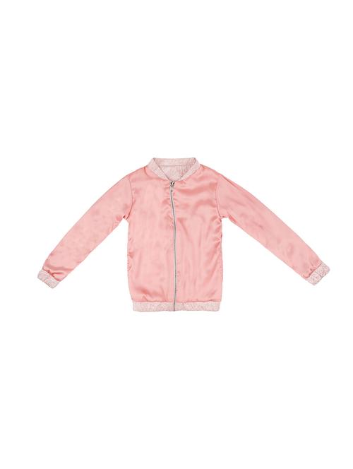 pink polyester regular jackets & coat - 17294434 - Very Small Image - 1