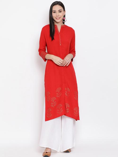 women's straight kurta - 17295898 - Very Small Image - 1