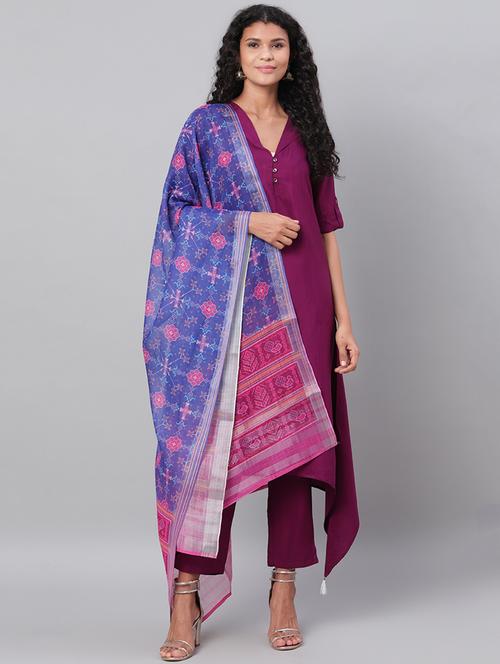 solid kurta pant set  - 17296471 - Very Small Image - 1