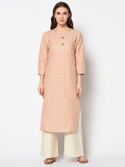 striped straight kurta - 17297148 - Very Small Image - 1