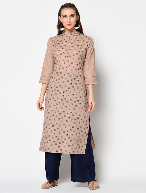 geometric print straight kurta - 17297165 - Very Small Image - 1
