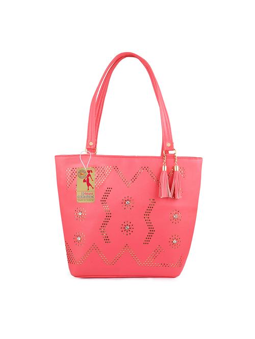 red leatherette (pu) handbag - 17297551 - Very Small Image - 1