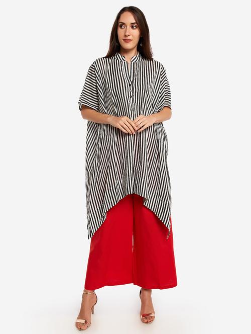 striped kurta palazzo set - 17298091 - Very Small Image - 1