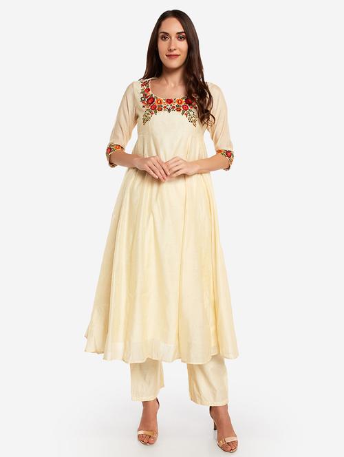 embroidered anarkali kurta - 17298109 - Very Small Image - 1