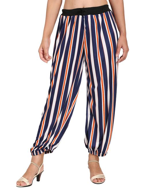 drawstring waist harem trouser - 17299538 - Very Small Image - 1