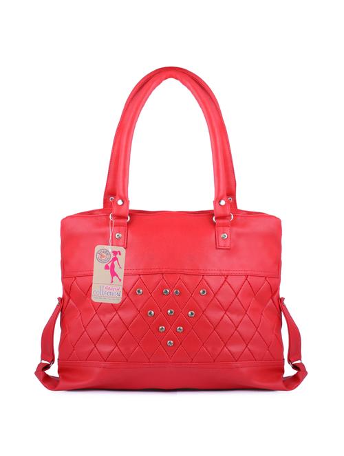red leatherette (pu) handbag - 17324136 - Very Small Image - 1