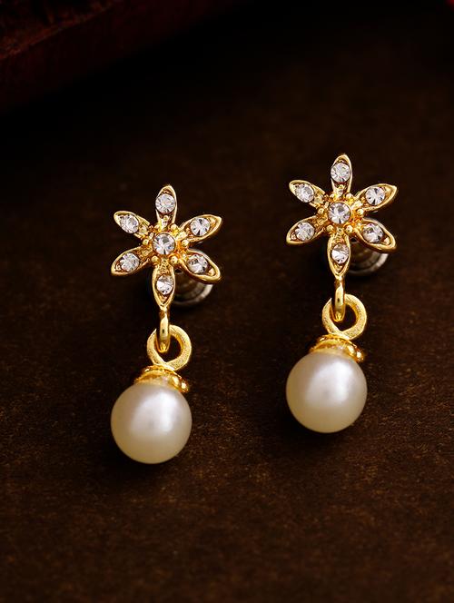 white metal drop earring - 17327677 - Very Small Image - 1