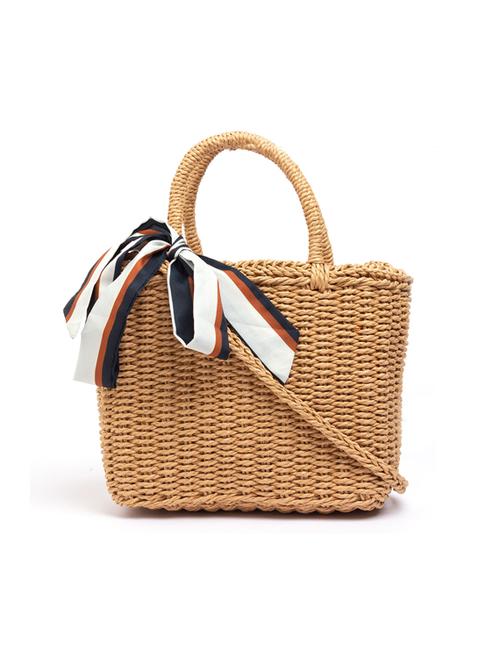 tan leatherette (pu) handbag - 17332915 - Very Small Image - 1